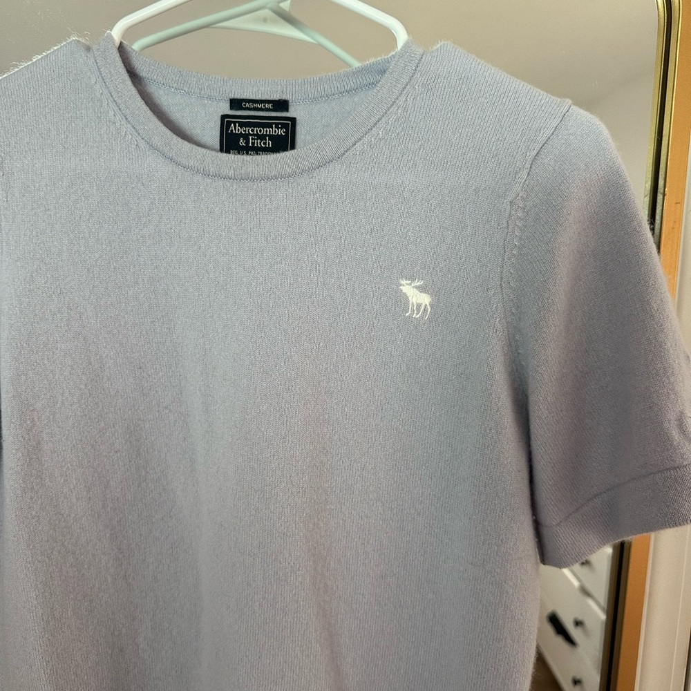 Abercrombie & Fitch Men's Light Gray Tee